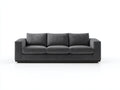 Sofás 3 plazas de tela 230x90x78 cm - gris oscuro - estilo moderno