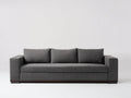 Sofá 3 plazas de tela 240x95x80 cm - color gris - diseño moderno para salón