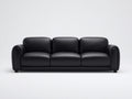 Sofás 3 plazas cuero 230x95x85 cm - negro - sofá de salón con diseño moderno minimalista