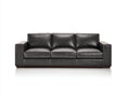 Sofás 3 plazas cuero 230x95x85 cm - negro - sofá de salón con diseño moderno